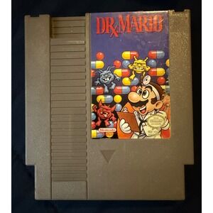 Dr. Mario Nintendo NES 1990 Video Game Cartridge NES-VU-USA Authentic Tested